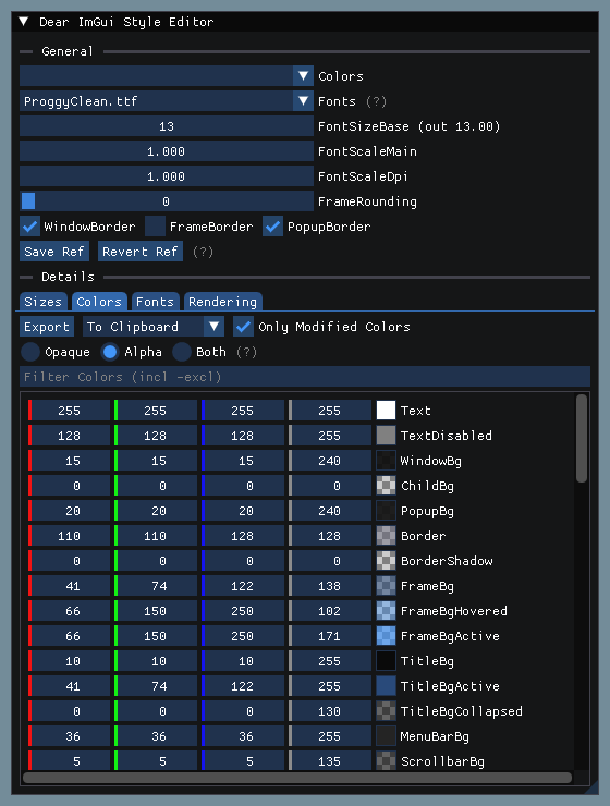 style editor